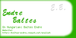 endre baltes business card